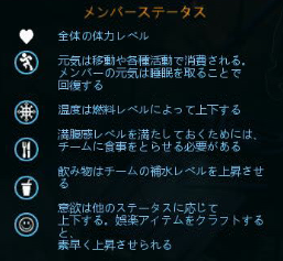 ステータス説明